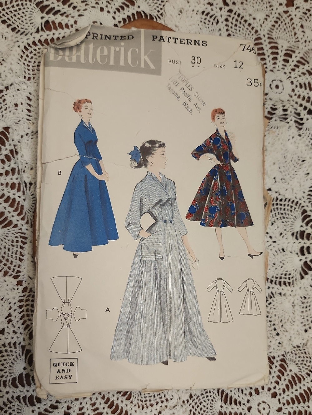 1950s Butter Vintage Maxi Dress Sew Pattern